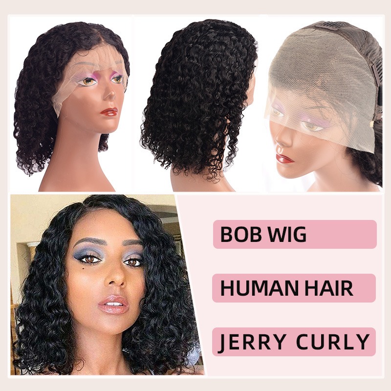 Achieve an effortless elegance with our Jerry Curly full front Bob wig, providing a seamless and polished finish to enhance your overall hairstyle